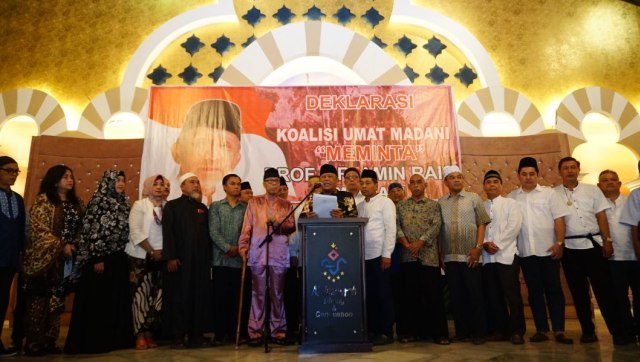 Dekalrasi dukungan Amien Rais jadi Presiden. (Foto: Nugroho Sejati/kumparan)