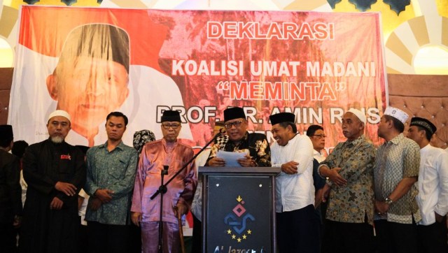 Dekalrasi dukungan Amien Rais jadi Presiden. (Foto: Nugroho Sejati/kumparan)