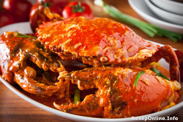 Merah Merona Kepiting Saus Singapura