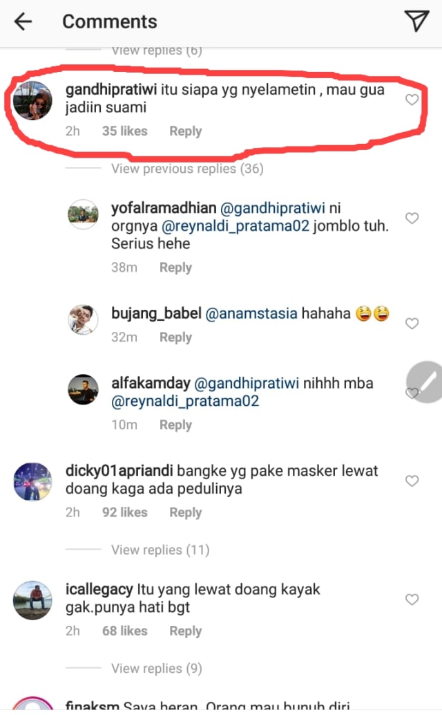 Reynaldi diajak nikah. (Foto: Instagram )