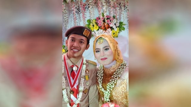 Foto pernikahan ala Pramuka. (Foto: Dok. pramuka info)