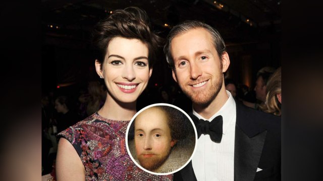 Suami Anne Hathaway mirip Shakespeare (Foto: Twitter @PEACHYBLACKG0RL)