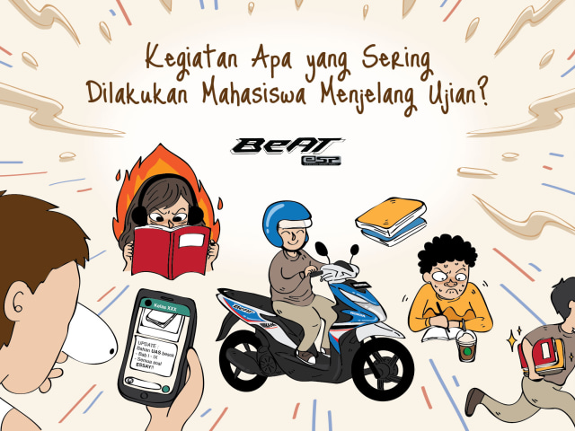com-Komik Kegiatan Mahasiswa Menjelang Ujian (Foto: Bea Ariani/kumparan)