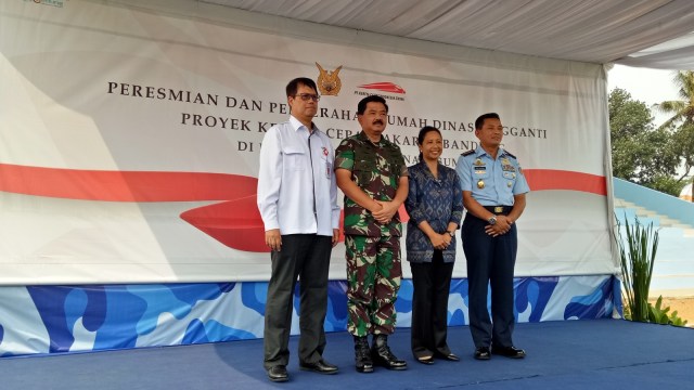 Suasana peresmian penyerahan rumah dinas pengganti proyek kereta cepat Jakarta-Bandung (Foto: Resya Firmansyah/kumparan)