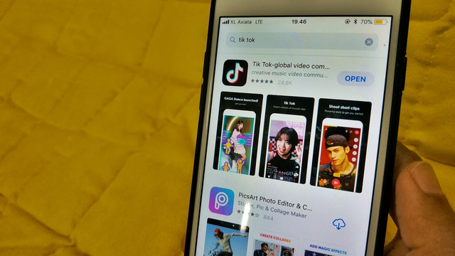 Aplikasi Tik Tok. (Foto: Jofie Yordan/kumparan)