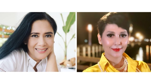 Lydia Kandou dan Meriam Belina. (Foto: Instagram @ belliname @lydiakandou_)