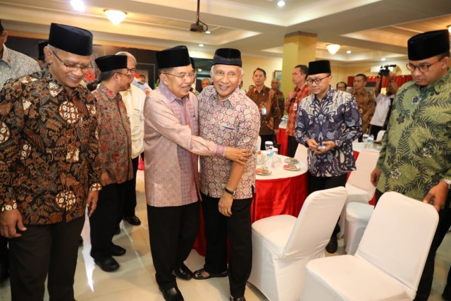 Wapres Jusuf Kalla menghadiri Halalbihalal Pimpinan Pusat Muhammadiyah di Kantor Pusat PP Muhammadiyah, Menteng, Jakarta Pusat, Rabu (4/7). (Foto: Dok. Tim Media Wapres)