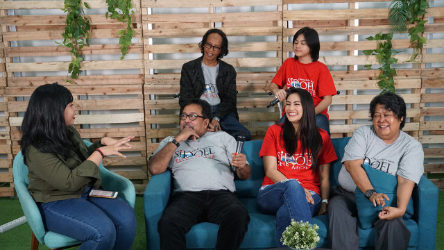 Pemain film Si Doel The Movie di kantor kumparan (Foto: Nugroho Sejati/kumparan)