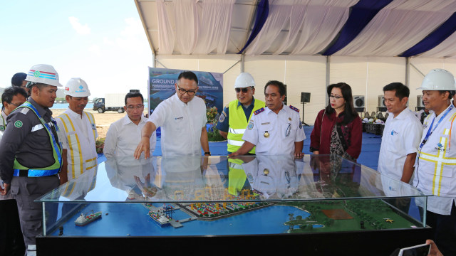 Groundbreaking Terminal Gilimas (Foto: Dok. Pelindo III)