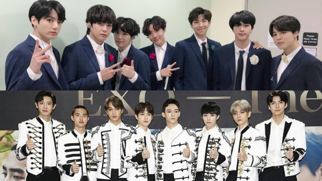 BTS dan EXO. (Foto: Twitter/@bts_bighit, Facebook/@weareoneEXO)