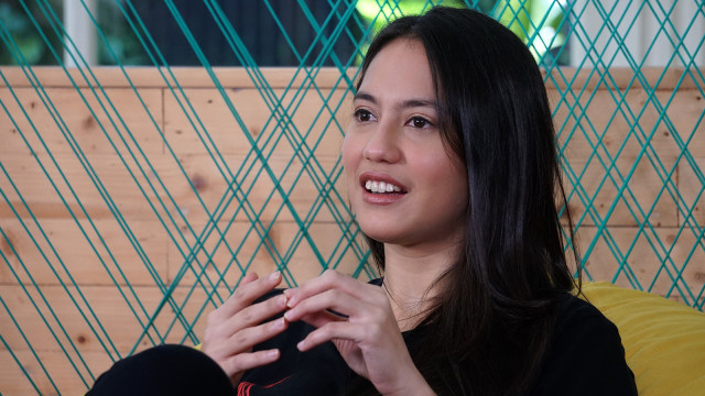 Pevita Pearce saat berkunjung ke Kumparan. (Foto: Aditia Noviansyah/kumparan)