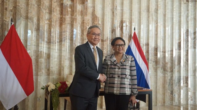 9th Joint Commision Meeting (JCM) Indonesia-Thailand di Yogyakarta. (Foto: Aprilandika Pratama/kumparan)