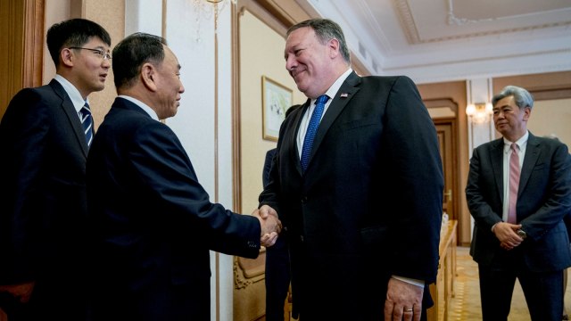 Menlu AS Mike Pompeo ke Pyongyang (Foto:  Andrew Harnik/Pool via REUTERS)