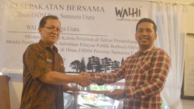 Dinas ESDM dan Walhi Sumut Jalin Kerjasama Izin Pertambangan