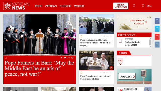 Situs Vatican News (Foto: Vatican News)