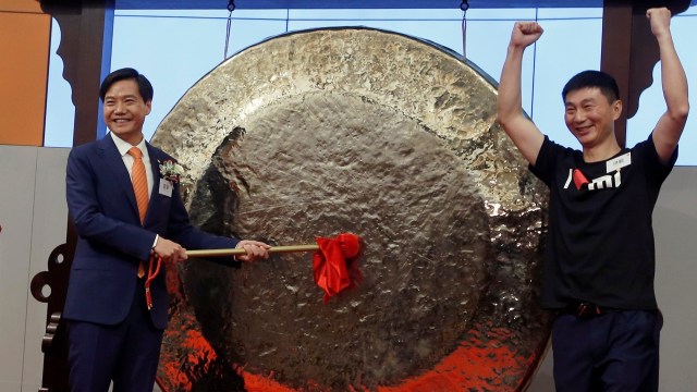 Xiaomi melantai di bursa Hong Kong. (Foto: Bobby Yip/Reuters)
