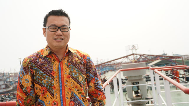 Dirut Perum Pelindo di Pelabuhan Muara Baru (Foto: Iqbal Firdaus/kumparan)