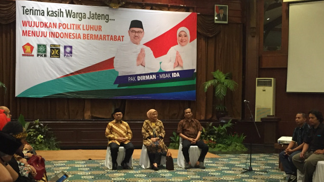 Paslon cagub nomor urut 2 Sudirman Said-Ida Fauziyah temu relawan  (Foto: Ricad Saka/kumparan)