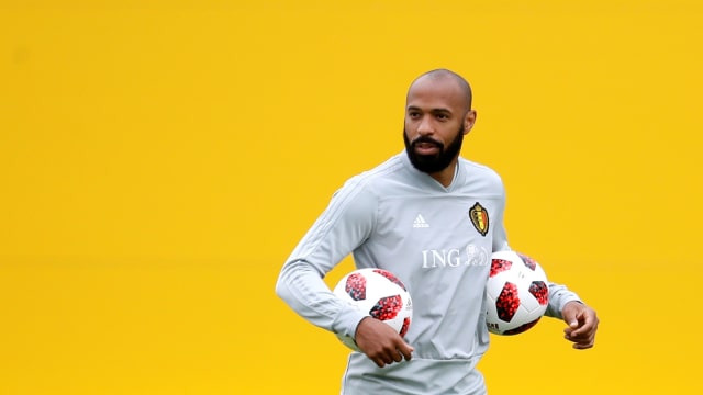 Henry saat mendampingi Belgia pada suatu sesi latihan. (Foto: Damir Sagolj/Reuters)