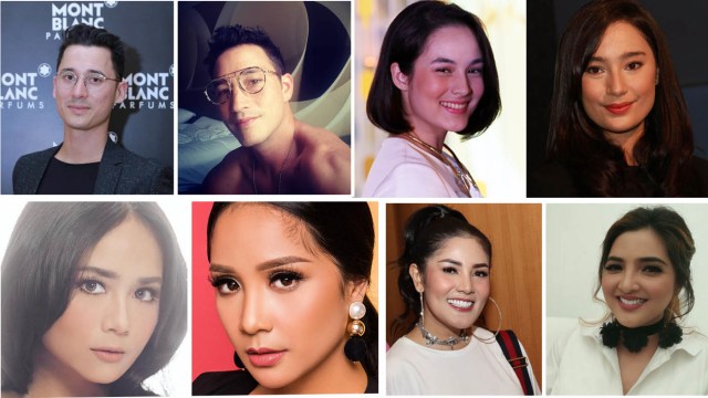 Selebriti punya kemiripan meski tidak sedarah. (Foto: Instagram @ninojkt @mike_lewis; Munady Widjaja; Instagram @gitagut @raffinagita1717; Munady Widjaja)