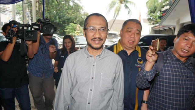 Abraham Samad tiba di DPP Partai Nasdem (Foto: Helmi Afandi Abdullah/kumparan)