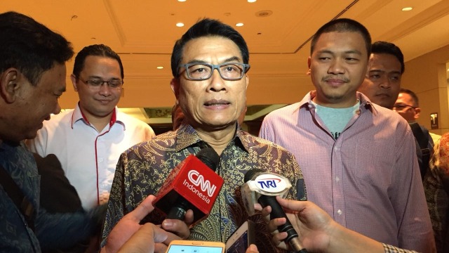 Moeldoko di Jakarta Convention Center. (Foto: Ferry Fadhlurrahman/kumparan)