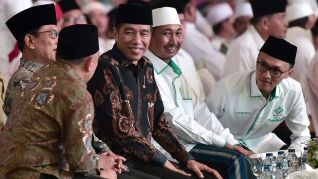 Jokowi menghadiri acara Samawi--Solidaritas Ulama Muda Jokowi--di SICC, Bogor. (Foto: Dok. Biro Pers Setpres)