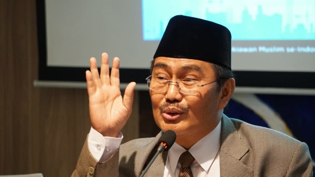 Politikus, Jimly Asshidiqie pada acara Dialektika Pasar Pancasila Dan Pemberdayaan Ekonomi Umat. (Foto: Iqbal Firdaus/kumparan)