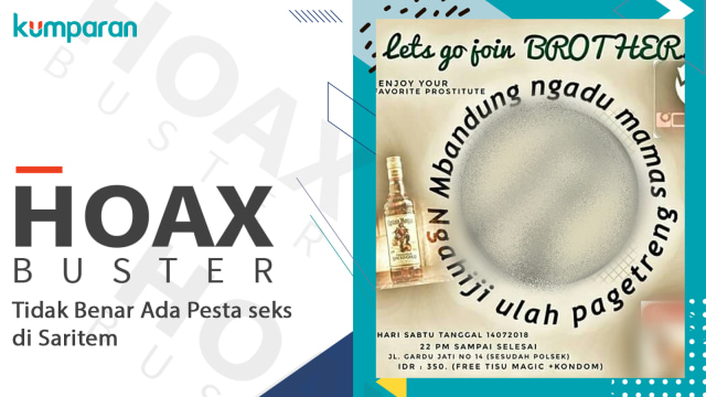 Tidak benar ada pesta seks di Saritem (Foto: Istimewa)