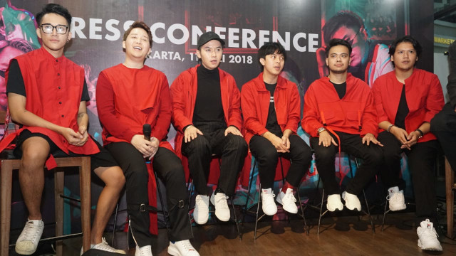Konferensi Pers Boyband Smash. (Foto: Garin Gustavian Irawan/kumparan)