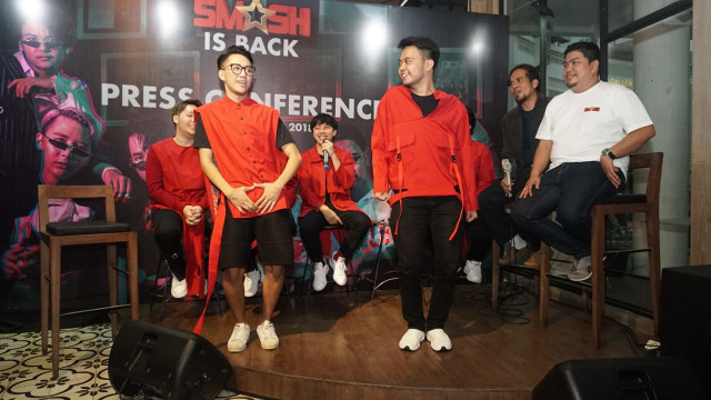 Konferensi Pers Boyband Smash. (Foto: Garin Gustavian Irawan/kumparan)