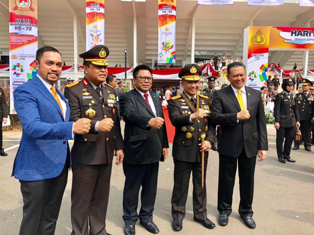 Bambang Soesatyo dan Jajaran Polri (Foto: Istimewa)