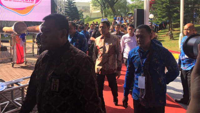 Menteri Wiranto dalam Hari Anti Narkoba Internasional. (Foto: Soejono Saragih/kumparan)