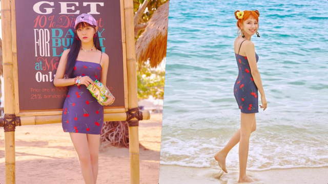 Sejeong gugudan dan Chaeyoung Twice. (Foto: Facebook/@gu9udan, @JYPETWICE)