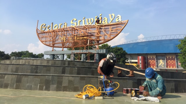 Persiapan Asian Games di Jakabaring Sport City, Palembang. (Foto: Fachrul Irwinsyah/kumparan)