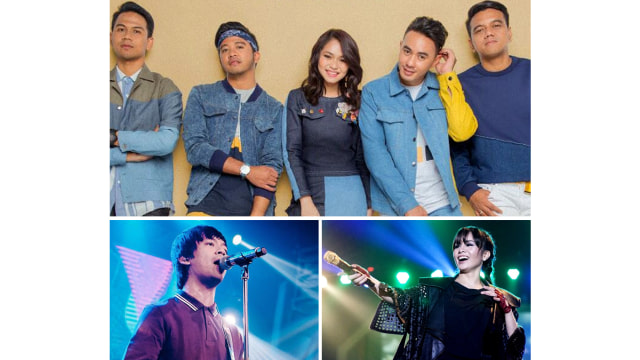 Geisha, Rian D'Masiv, dan Momo Geisha. (Foto: Instagram/@geishaindonesia dan @rianekkypradipta )
