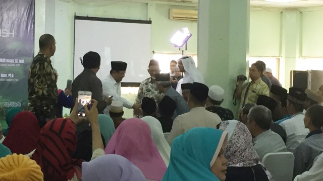 Prabowo hadir di acara haflah Idul Fitri (Foto: Moh Fajri/kumparan)