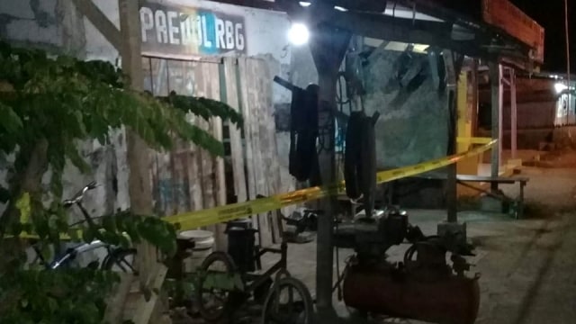 Lokasi penggrebekan terduga teroris di Bengkel Motor Anjatan. (Foto: Dok. Istimewa)