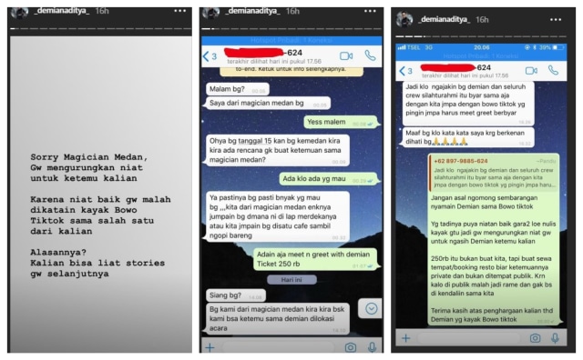 Demian Aditya Murka Disamakan dengan Bowo Tik Tok (Foto: IG @_demianaditya_)