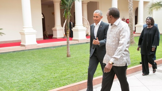 Barack Obama Bertemu Presiden Kenya Uhuru Kenyatta (Foto: Twitter @Ukenyatta)