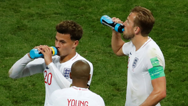 Dele Alli dan Harry Kane. (Foto: Christian Hartmann/Reuters)