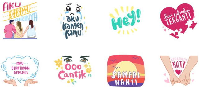 com-Sticker Lagu Kahitna (Foto: LINE Indonesia)