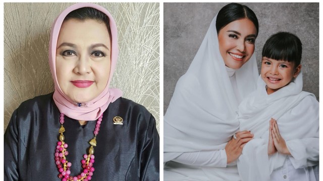 Emilia Contessa dan Denada (Foto: IG @senator_emiliacontessa)
