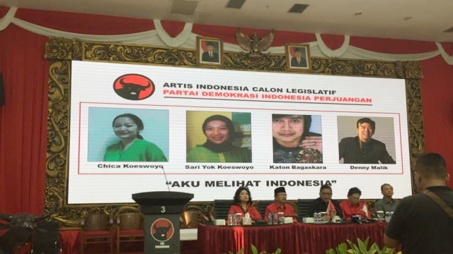 Artis yang nyaleg melalui partai PDIP. (Foto: Rafyq Alkandy/kumparan)