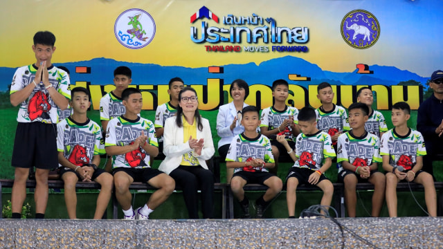 12 anak di Thailand yang terjebak di gua. (Foto:  REUTERS/Soe Zeya Tun)