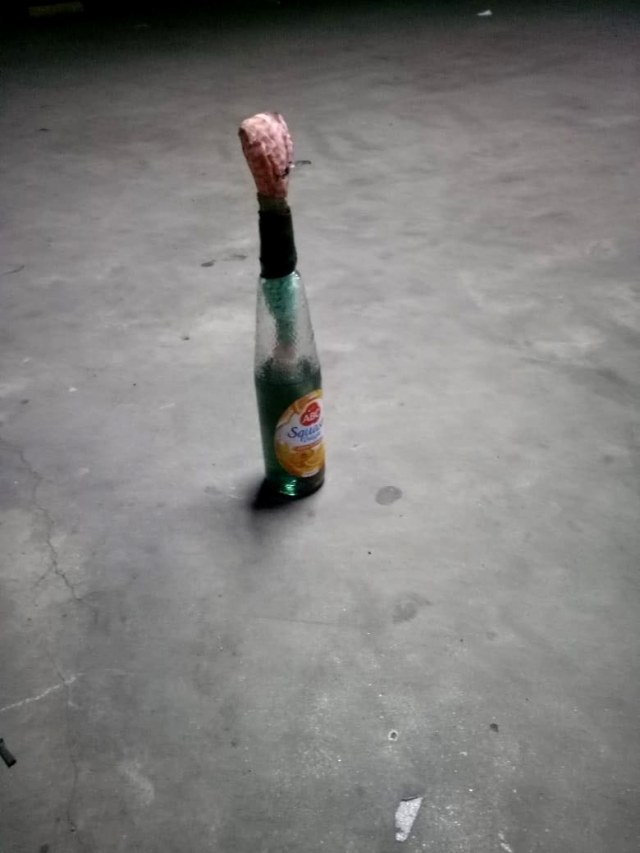 Barang bukti molotov di rumah Mardani Ali Sera. (Foto: Dok.Tim Media Mardani Ali Sera)