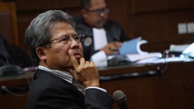 Todung Mulya Lubis bersaksi dalam sidang lanjutan Syafruddin Temenggung di Pengadilan Tipikor. Foto: Fanny Kusumawardhani/kumparan