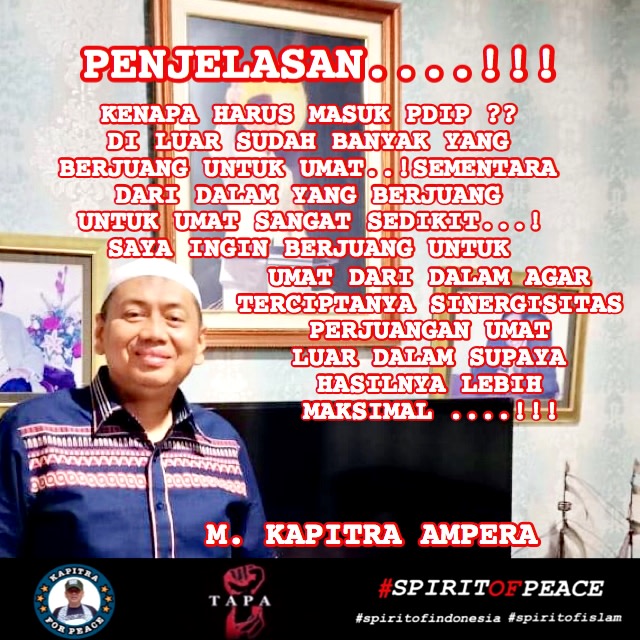 Penjelasan Kapitra Ampera soal caleg dari PDIP. (Foto: Dok. Istimewa)