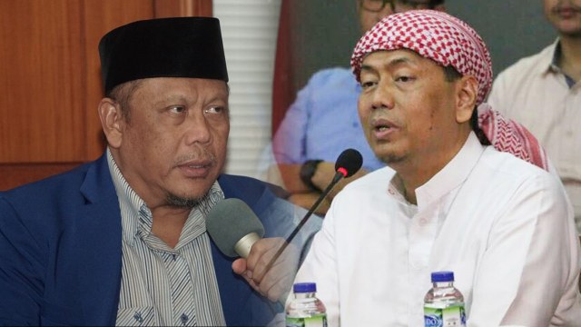 Eggi Sudjana dan Kapitra Ampera. (Foto: Garin Gustavian Irawan/kumparan dan Facebook/M Kapita Ampera)