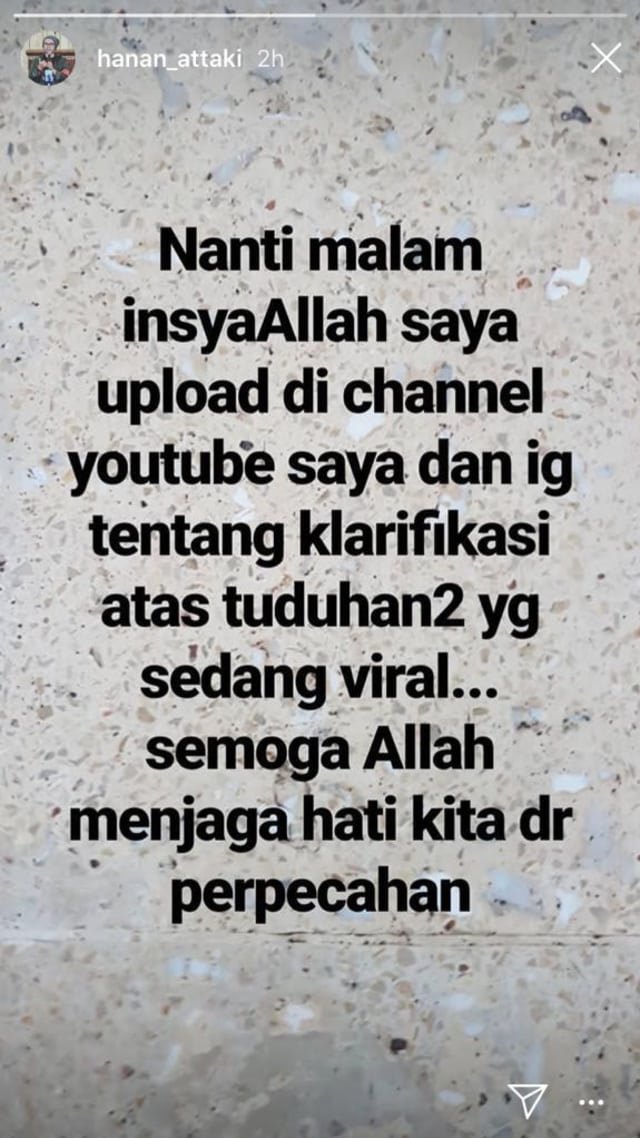 Hanan Attaki siap klarifikasi soal ceramahnya (Foto: Instagram @hanan_attaki)
